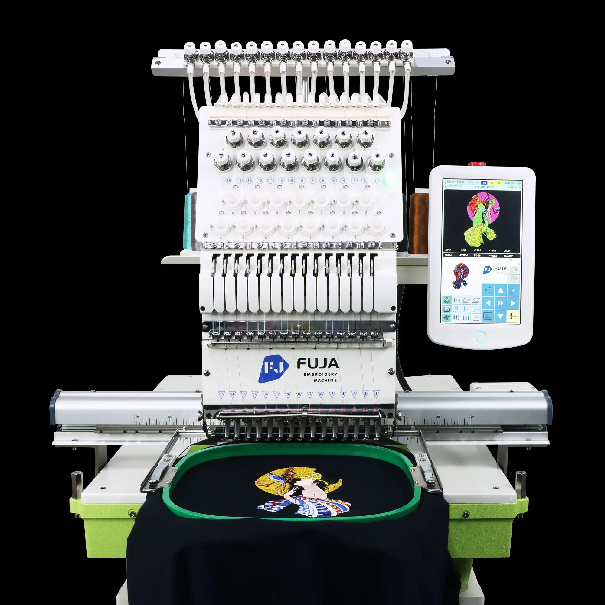 High speed smart stitch embroidery machine cap t shirt single head computerized automatic embroidery machines
