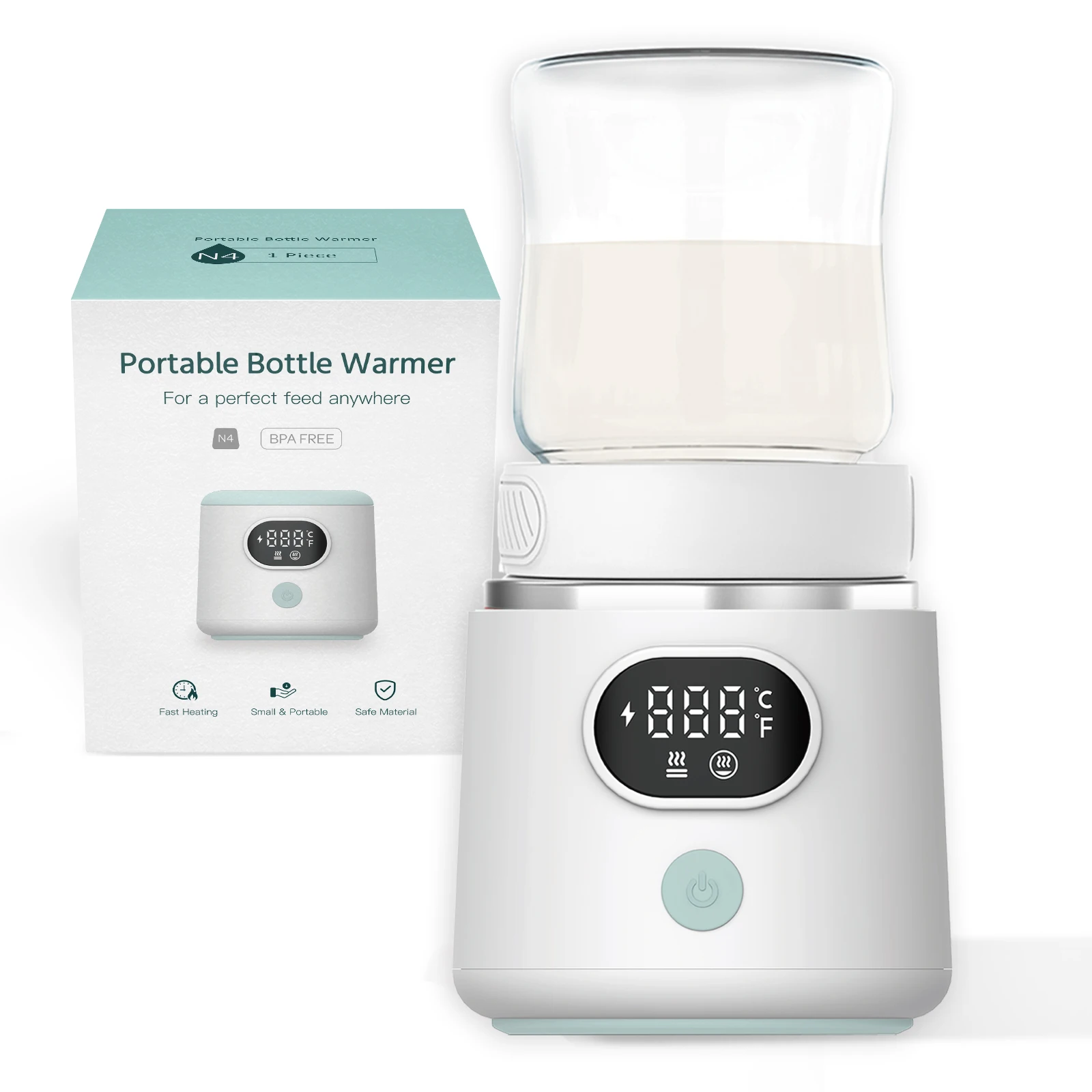Dropshipping small size design Baby Milk Bottle Warmer Portable Bottle Wireless Warmer Thermostat Portable Bottle Warmer