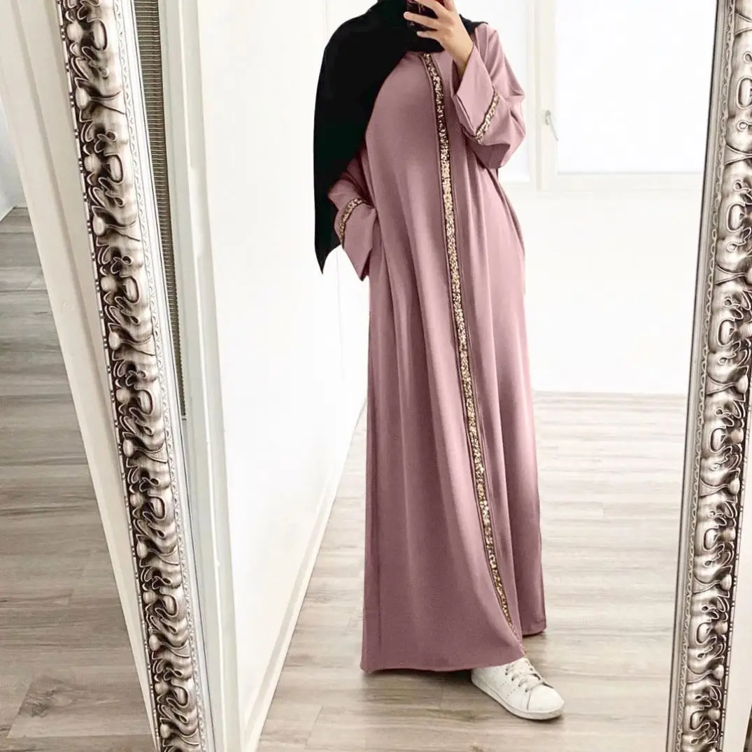 Wholesale Middle Eastern Borka Muslim Bat Latest Long Sleeve Loose Abaya