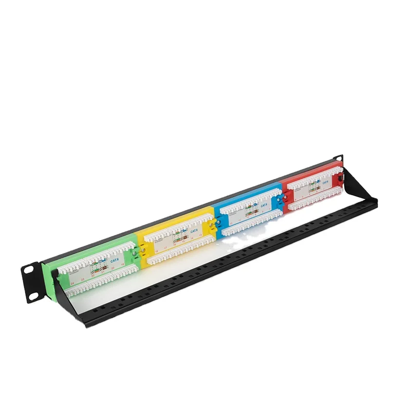 NTLINK Высококачественная цветная патч-панель 24 порта 48 портов Cat5E Cat6 UTP сетевая патч-панель