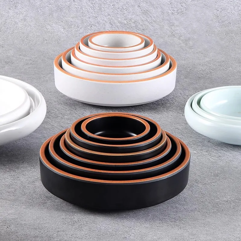 Restaurant Melamine Dipping Soy Sauce Dishes Sushi Wasabi Small Sauce Dish Black Frosted Melamine Bowl Plate