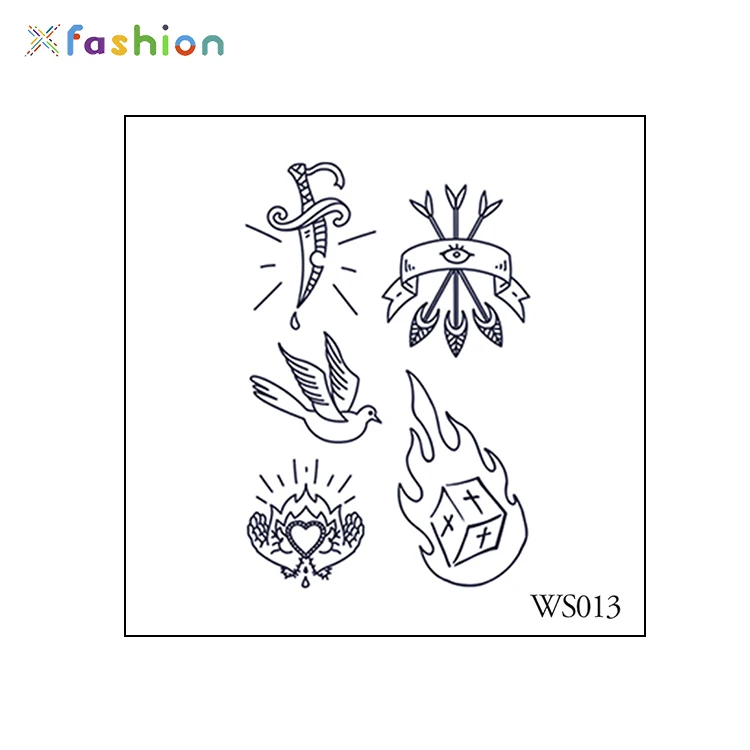 Custom Long Lasting Waterproof Temporary Face Makeup Tattoo Stickers for Women Vintage Flower Geometric Animal