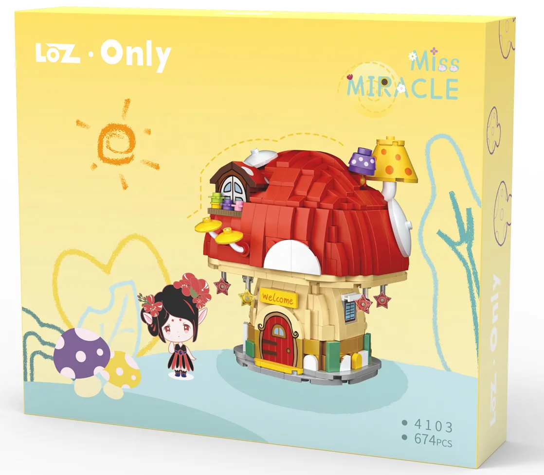 LOZ DIY игрушки мини-строительный блок гриб дом для детей
