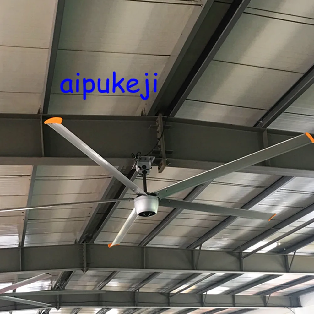 Энергосберегающий большой промышленный потолочный вентилятор PMSM с двигателем постоянного тока 15 футов 4,5 м 220 В