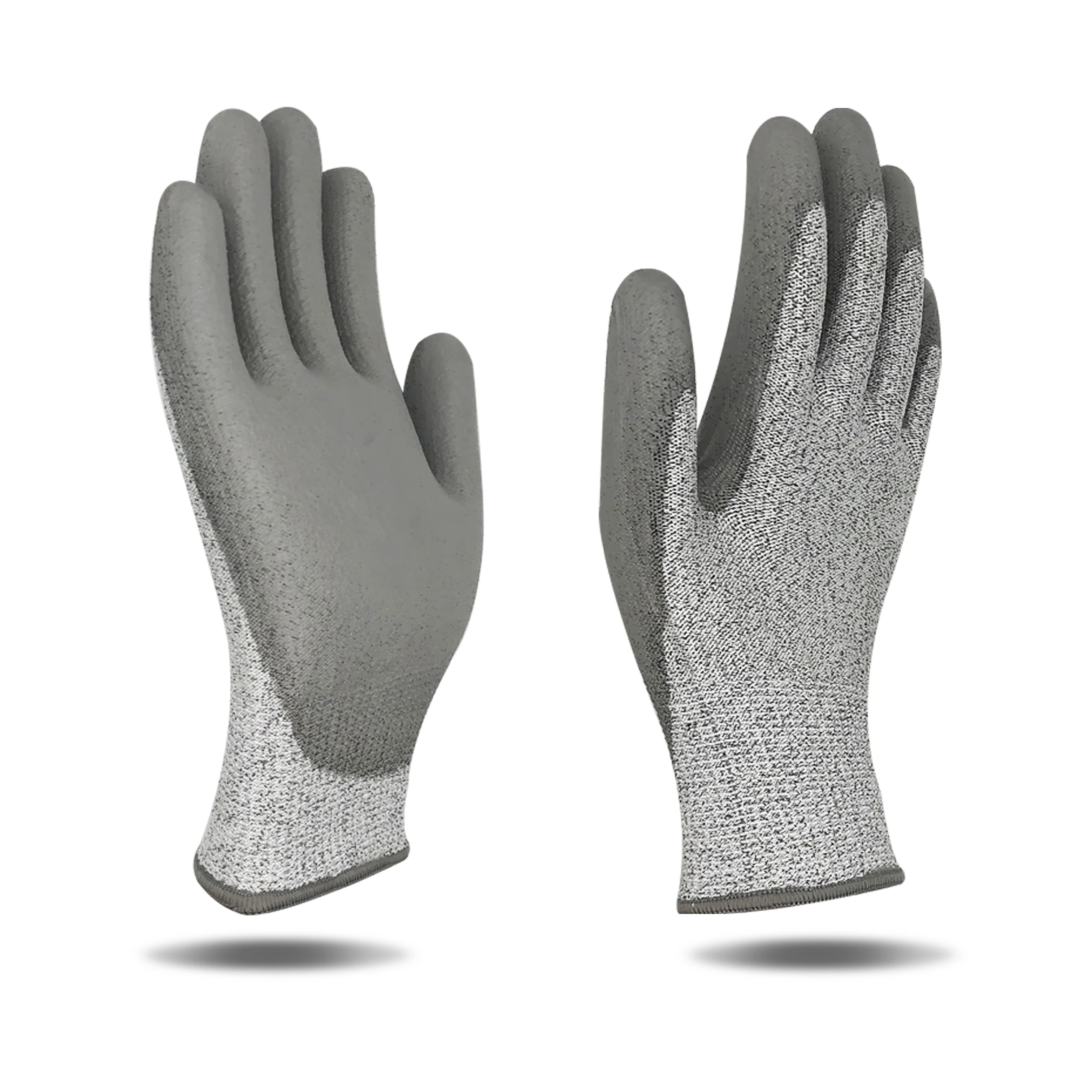 Guang dong glove supplier high quality winter warm gloves pu palm coated cut resistant glove for industrial work
