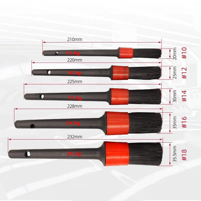 High Quality Plastic 5pcs Profession Car Cleaning Tool Multifunction Details Brush Car Beauty Product