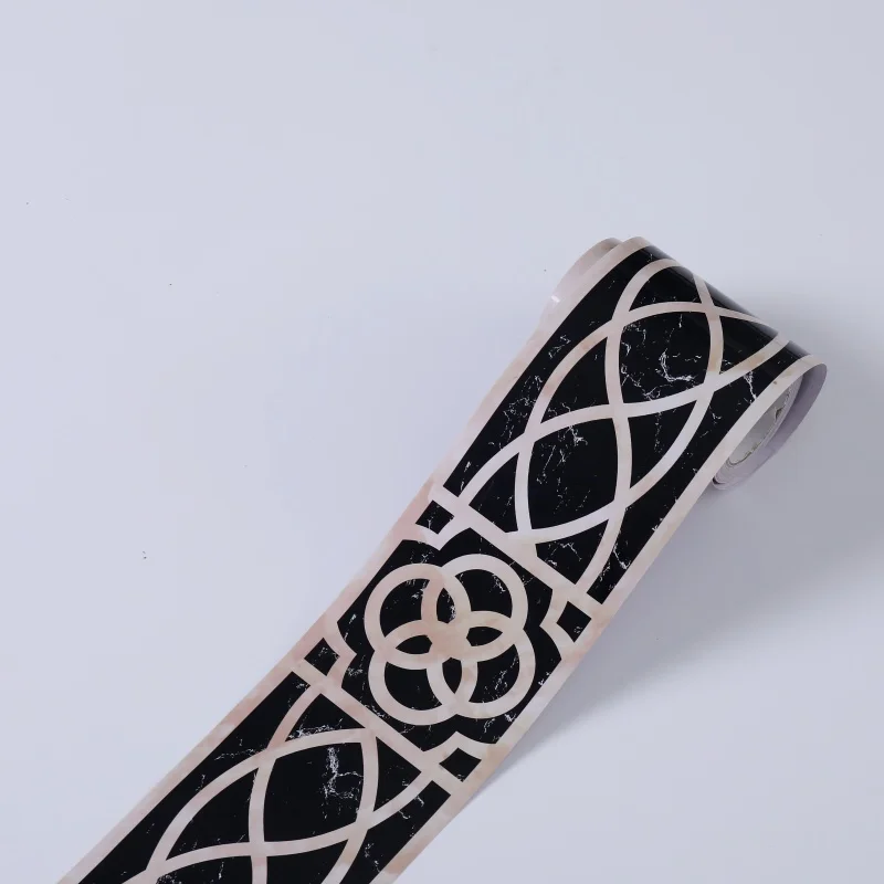 Cheap Whole Sale Easy Installation PVC Vinyl Wall Trim Sticker 3d High Quality Wall Art Wall Waist Line