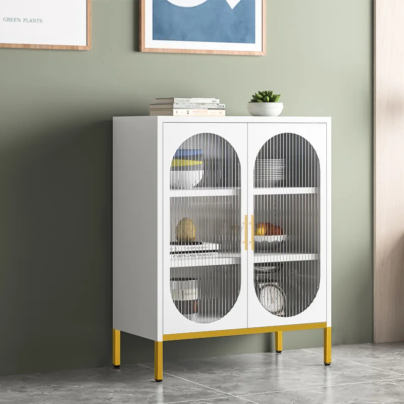 New Design Double doors Glass Display Cabinet Sideboard Storage Cabinet for Living Room
