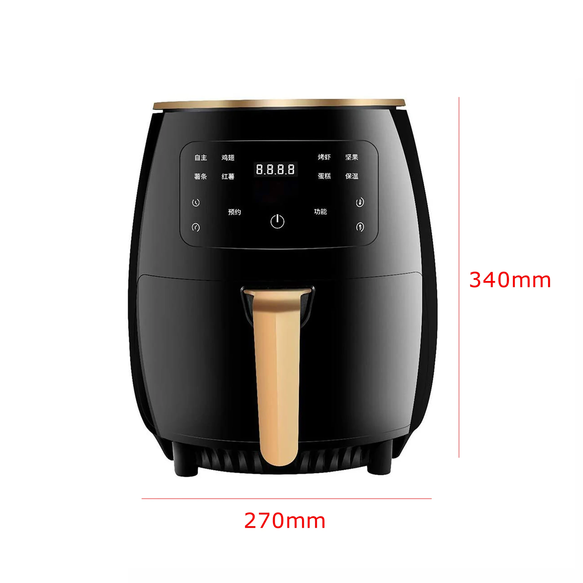 Household automatic smart air fryer 4.5L non-fried chicken legs and french fries electric fryer can be customized event gifts
