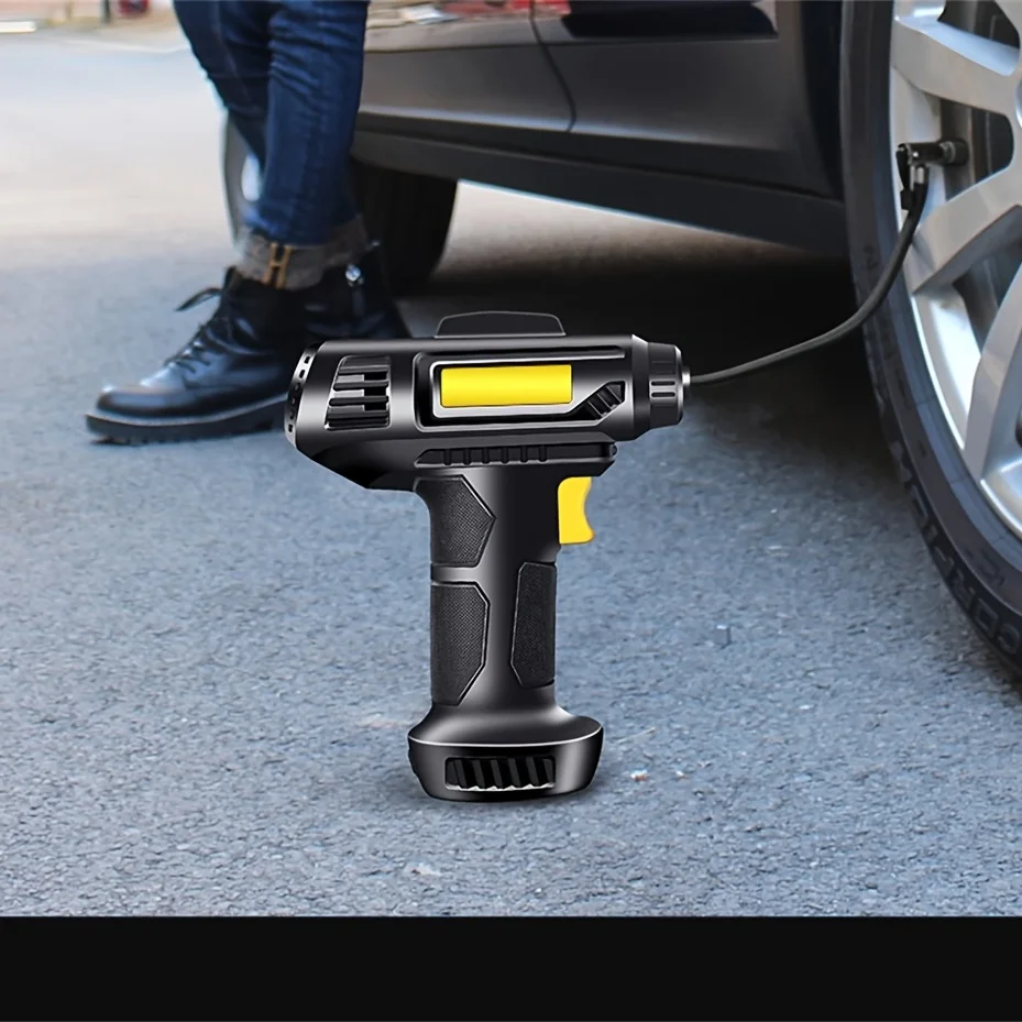 Handheld wireless 120W intelligent digital display tyre air compressor bicycle bike car portable car tire inflator pump
