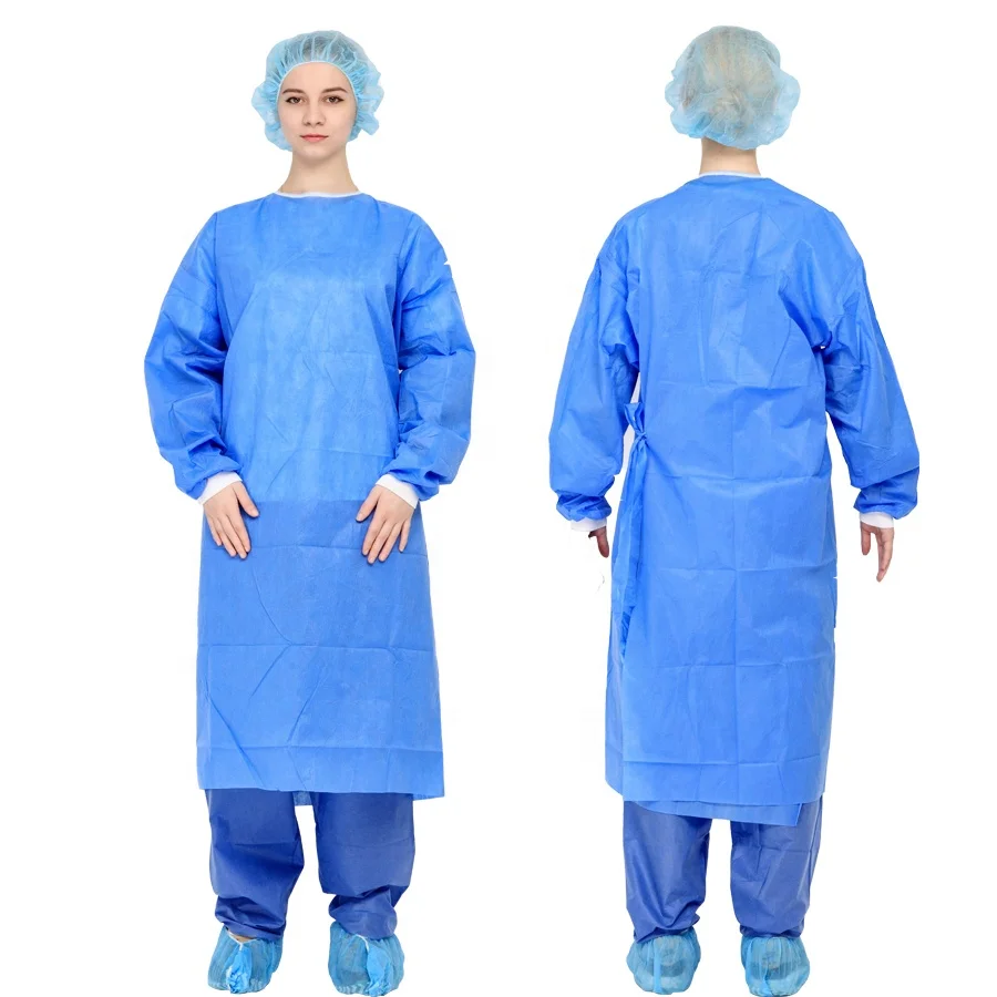 Disposable Medical Reinforced Fabric Surgeon Gowns standard Sterile Surgical Gowns For Hospital