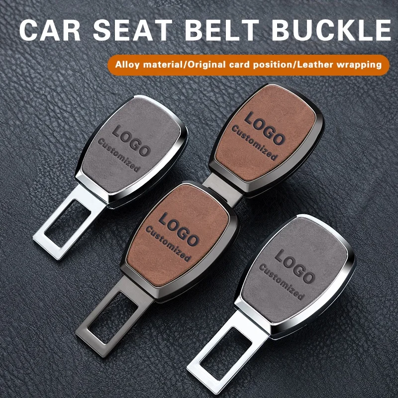 2 Pas Universal Car Safety Seat Belt Extender Customized All Car Logo Auto Seat Belt Extender