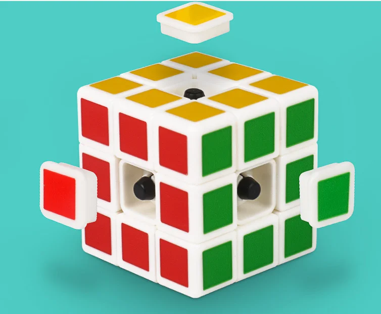 Wholesale high quality white smooth Children Educational toy plastic speed mini  cube 3 x 3 puzzle cube