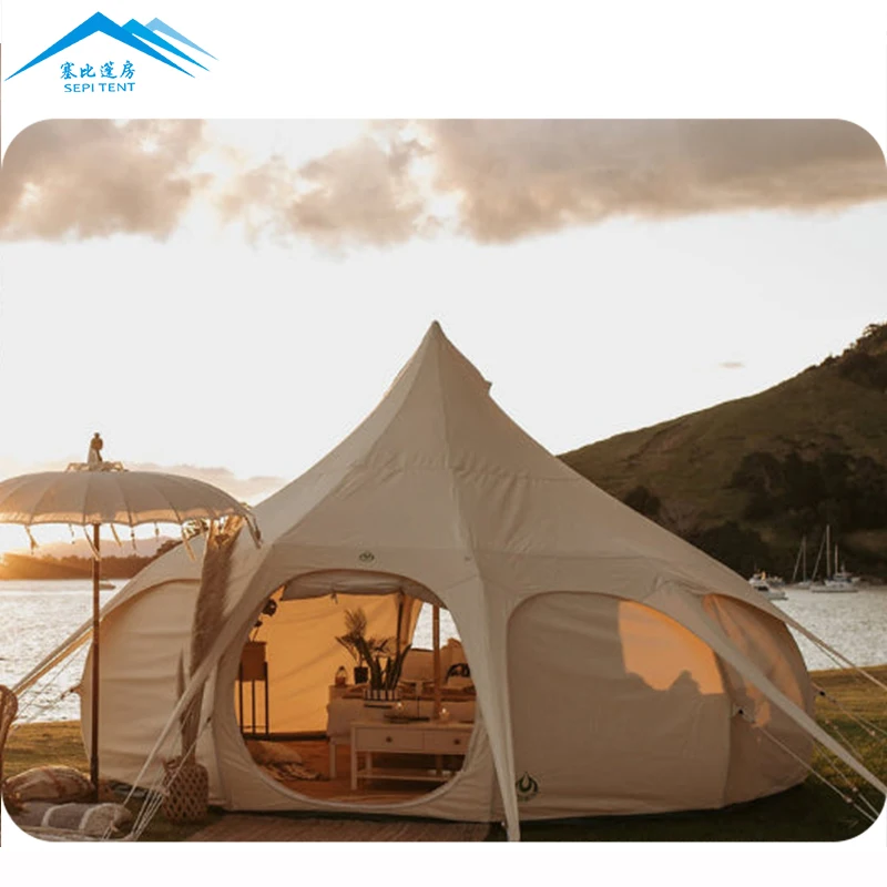 Палатка Лотос Белль из хлопка для кемпинга, 4 м, 5 м, 6 м