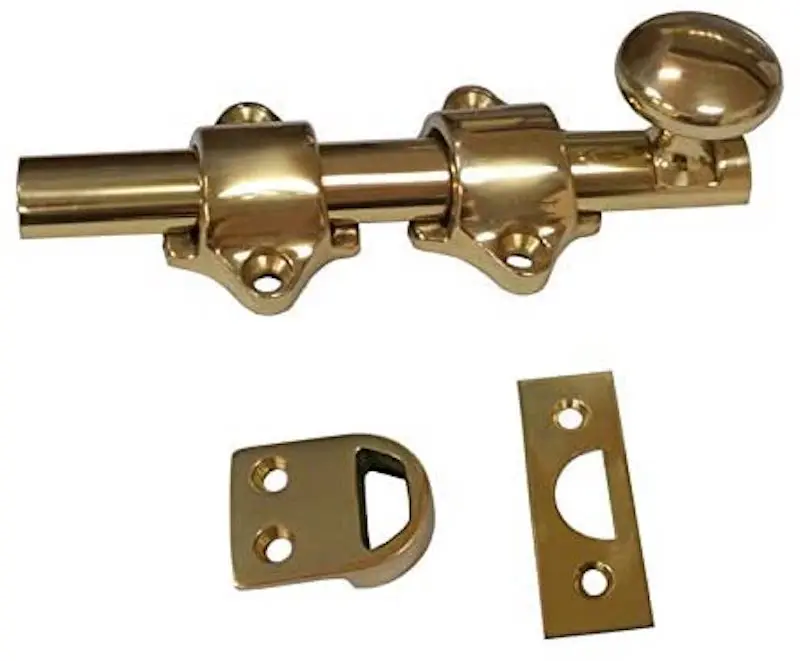 Custom colors Furniture hardware Solid PVD Brass Classical door bolt latch Window bolts Cabinets Copper latches