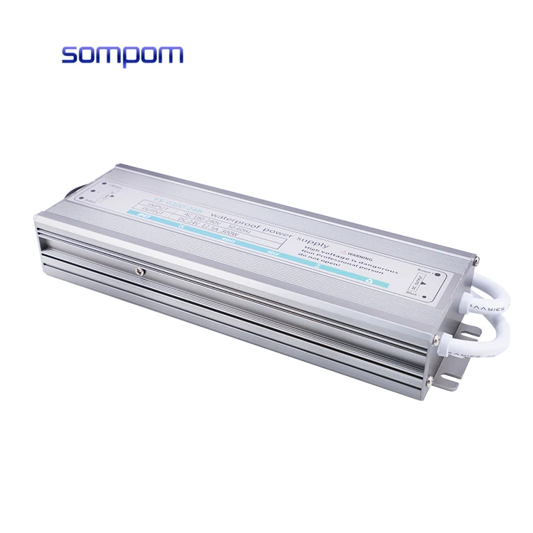 SOMPOM уличный DC 24V 12.5A 300WIP67 Водонепроницаемый 60W 100W 150W 200W 300W 400W импульсный источник