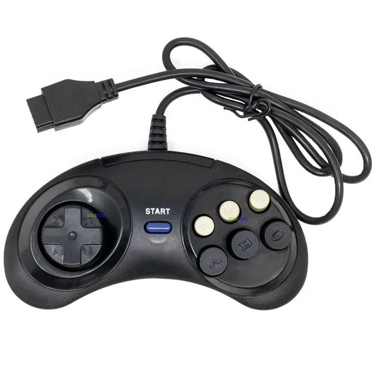 Class 6 Buttons Wired Game Joypad Gamepad Joystick Controller Handle For Sega MD2 PC MAC Mega Drive Universal Remote Control