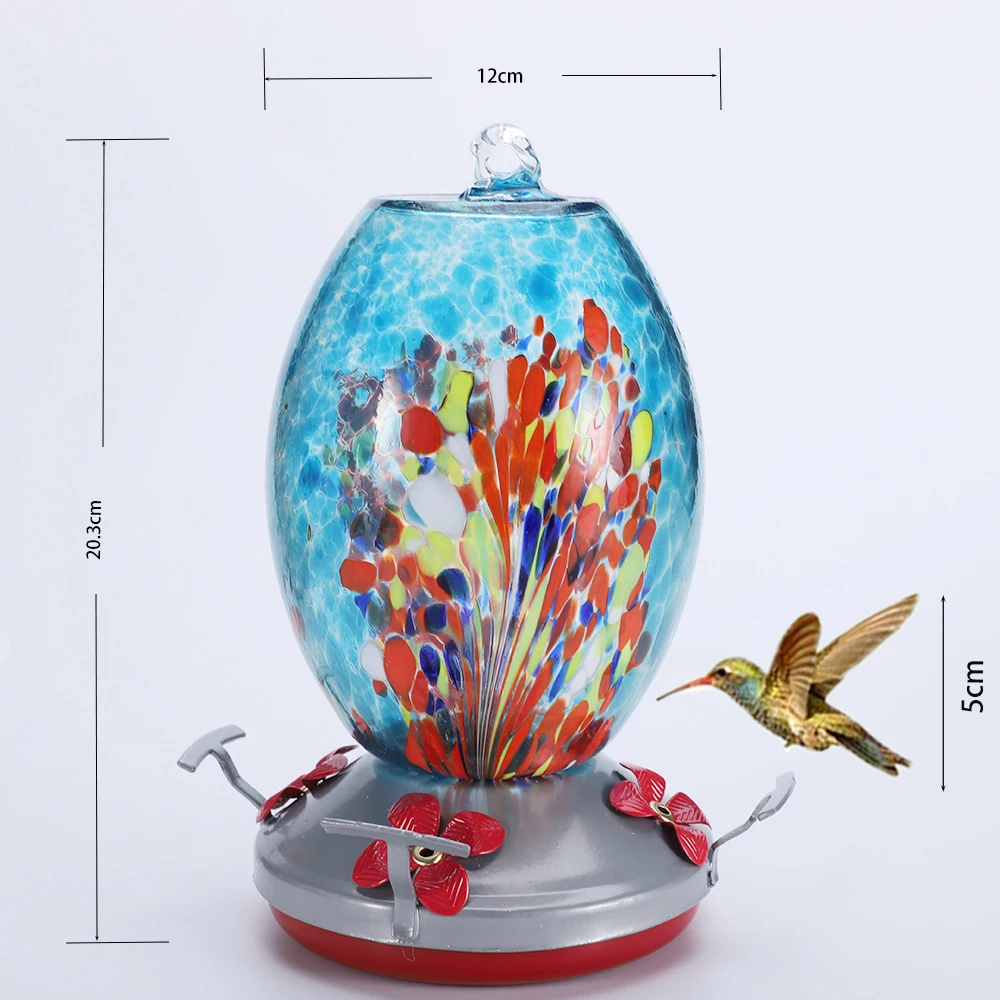 Wholesale Humming Bird Glass Feeder Bird Feeder And Drinker In Outside Garden