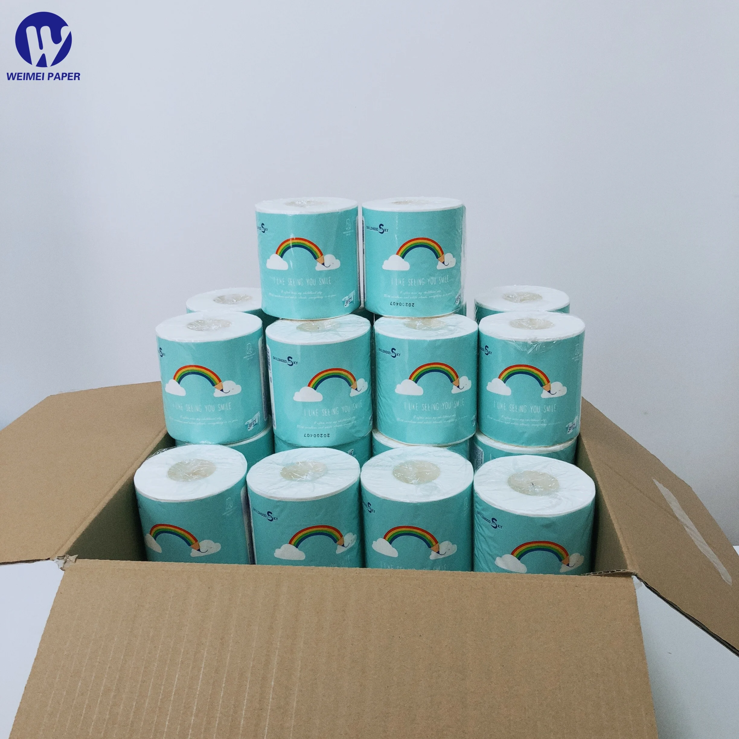 Factory Wholesale Household 3 Ply Virgin Wood Pulp Toilet Paper Roll for Home & Restaurant Use