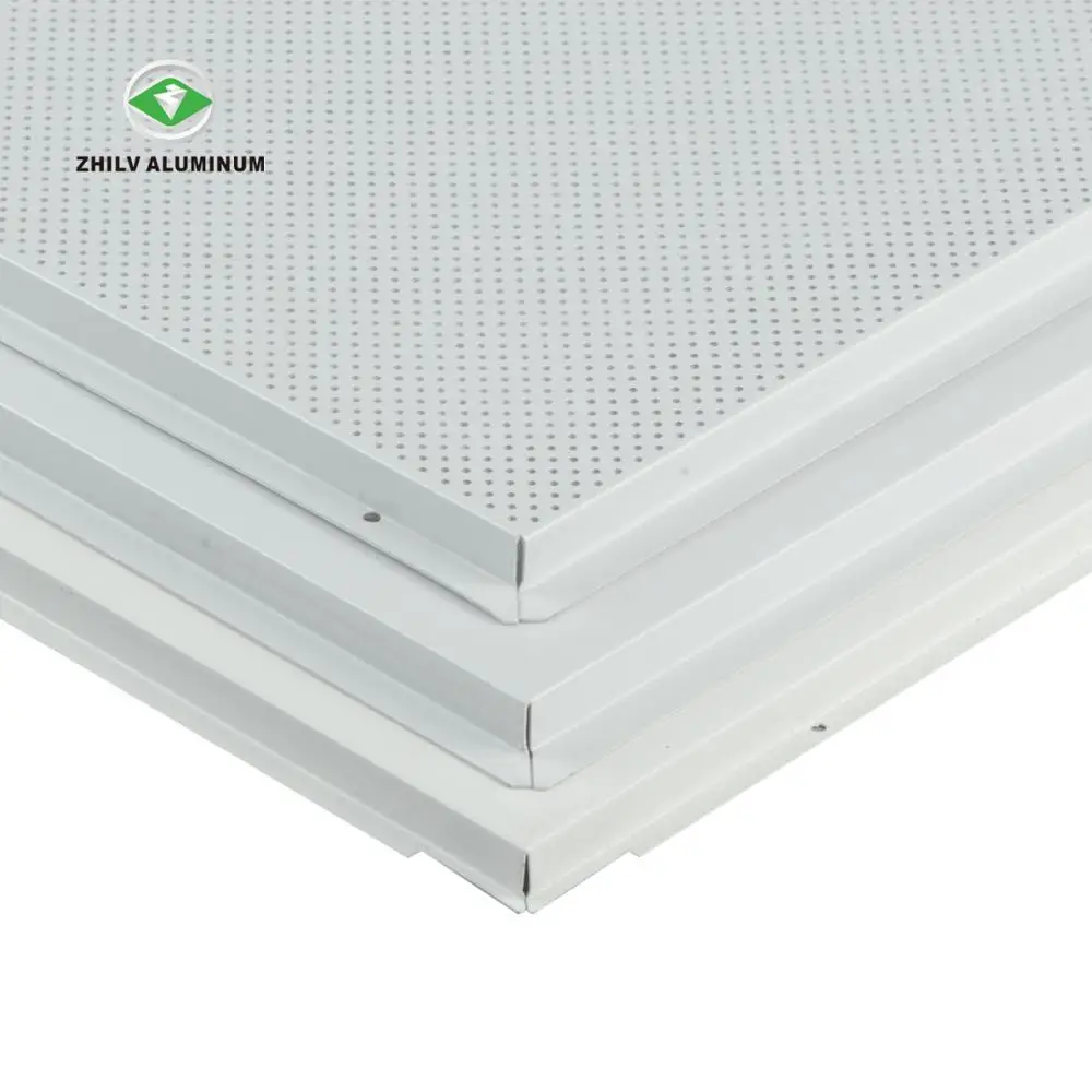 
ISO9001 Aluminum Acoustic Perforated Ceiling Tiles Lay-in Ceiling Panel for Office Decoration 