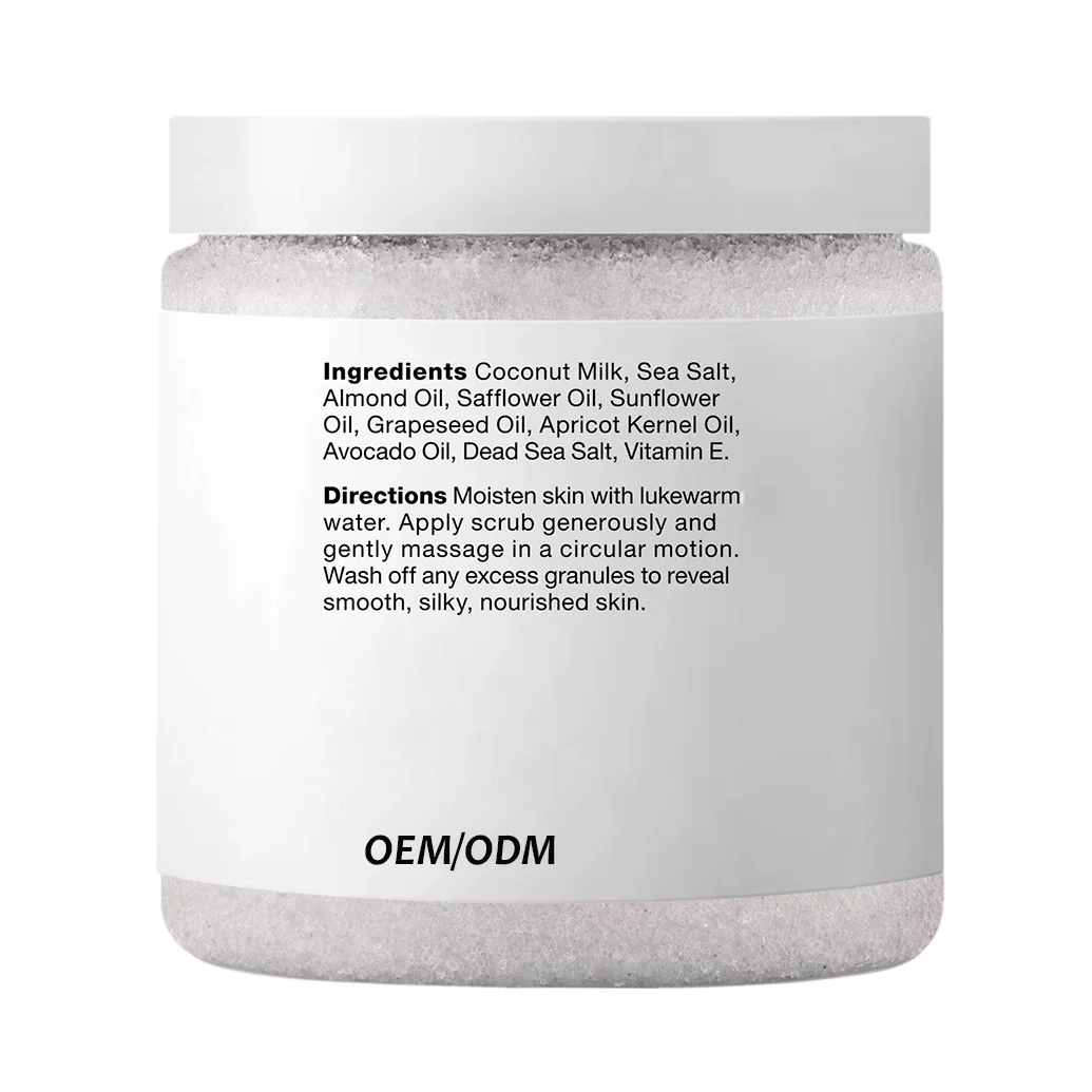 100% natural coconut milk body scrub powerful exfoliating moisturizing creams