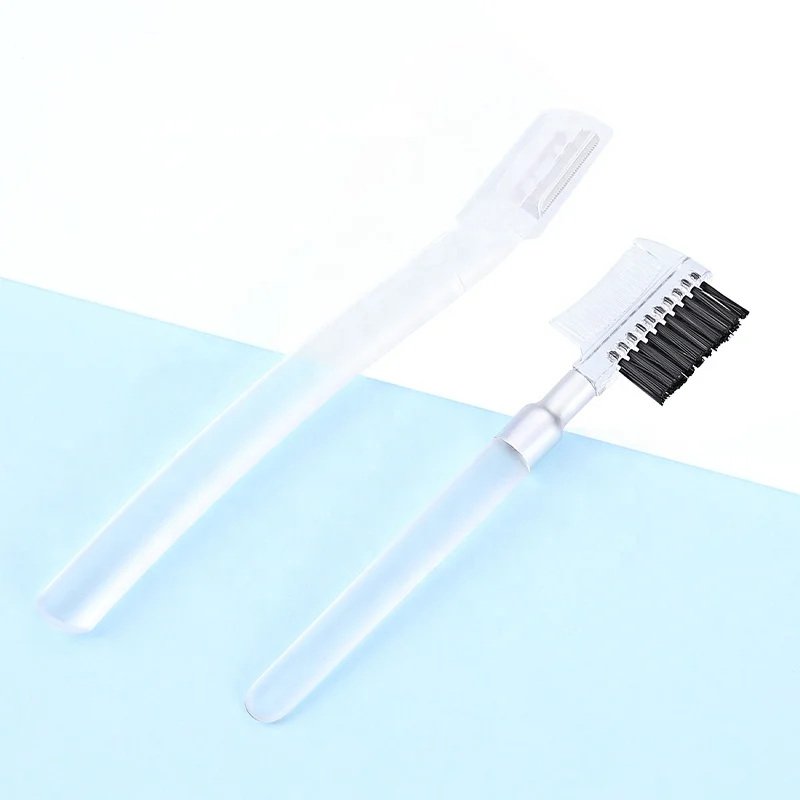 8 in 1 Personal Care Kit for Eyebrow Grooming Razor Facial Hair Removal Eyelash Tweezers Working Mode Shaving