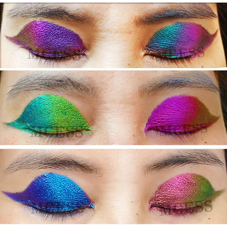 Brand MCESS pigmentos minerales mica christmas eyeshadow pearl face powder colour changing pigments for cosmetics