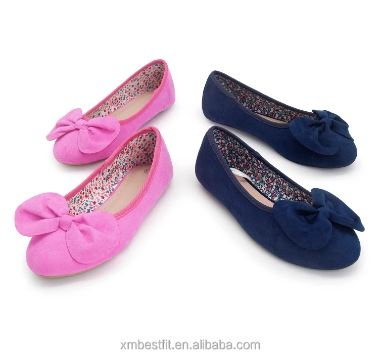 2023 Good Quality Round Toe Beautiful Butterfly Tie Dancing Shoes Kids Flats Casual Ballerina