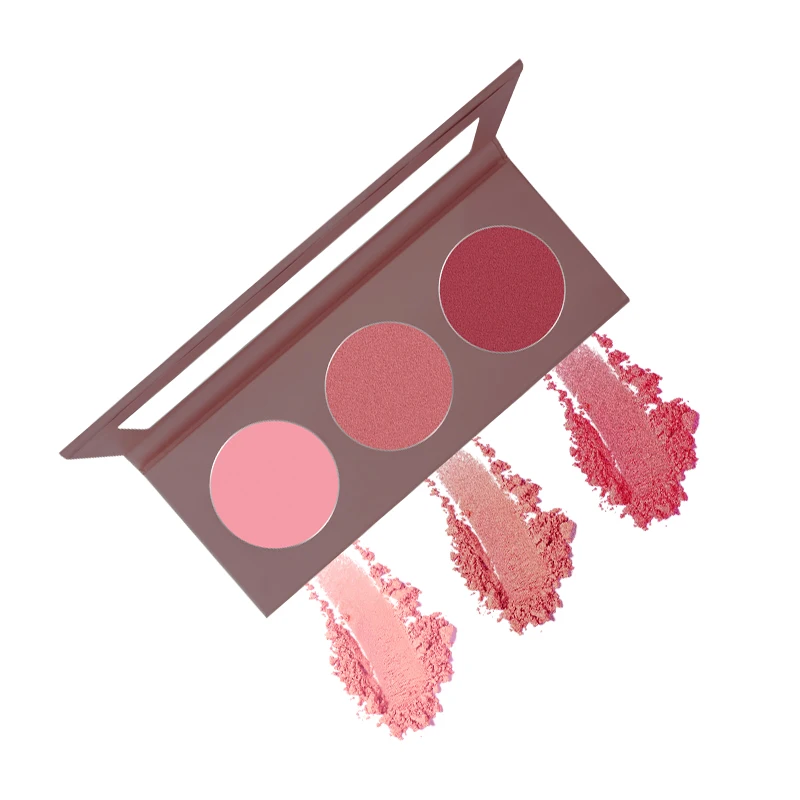 Wholesale Waterproof Long Lasting Blush Bronzer Private Label 3 Colors Blush Palette
