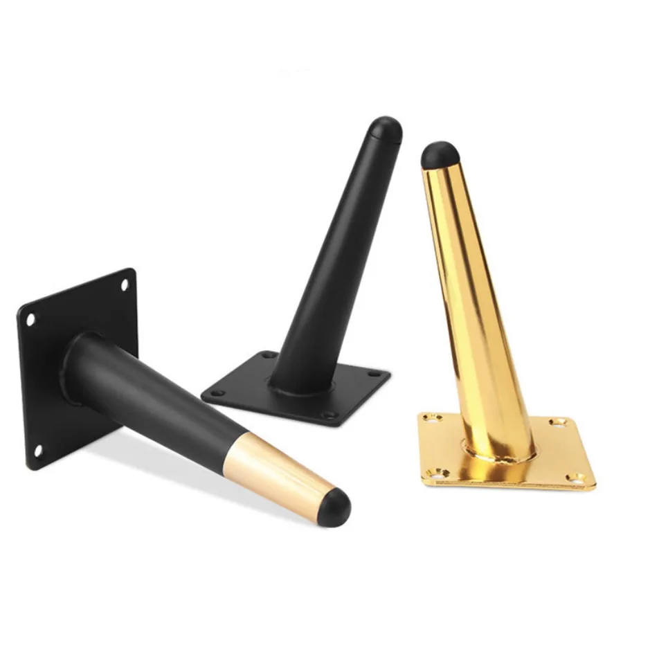 High Quality Sofa Furniture Accessories OEM Black Golden Decorative Metal Furniture Base Dining Coffee Table Legs Sofa Leg