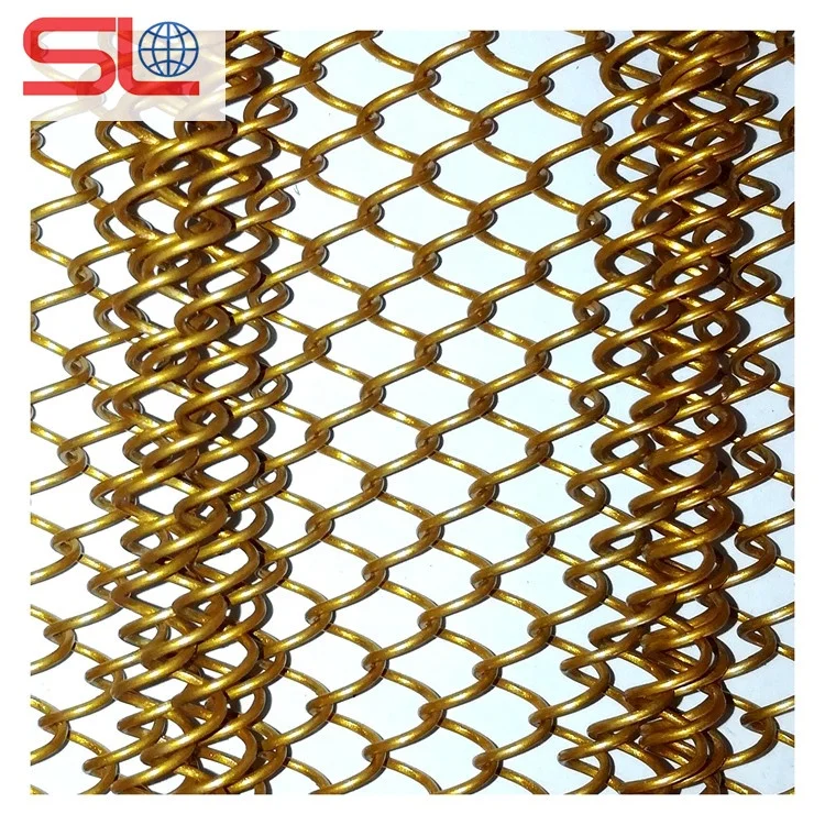 Colored Decorative Material Curtains Metal Knitted Shower Pleated Insulated Curtains Cool Design Stainless Steel 304 316 316L