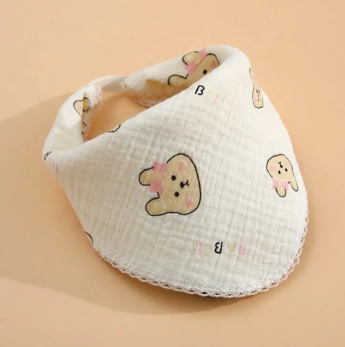 Bandana Boy Girls Toddler Infant Newborn Feeding Cartoon Waterproof Super Soft Cotton Baby Bibs