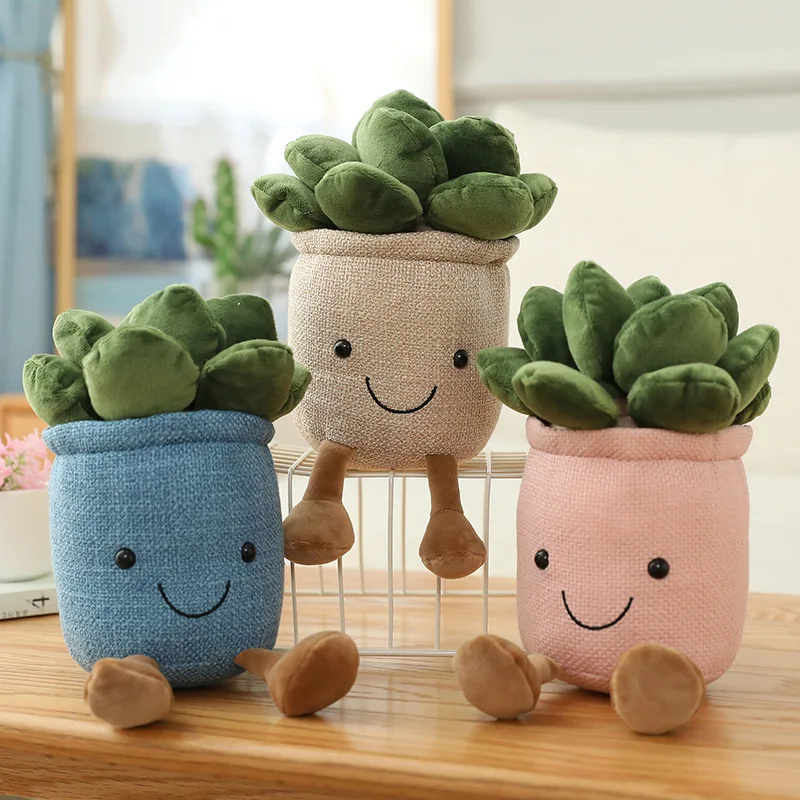 Hot Selling Novelty Potted Plants Home Sofa Decoration Flower Plush Toys Stuffed Cactus Dolls Soft Yulip Plushie
