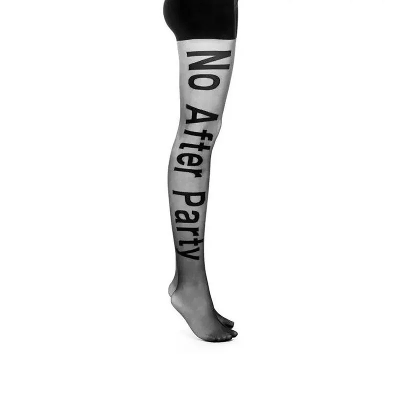 Custom fashion sexy stockings women LOGO tattoo personality wild ultra-thin transparent any cut pantyhose