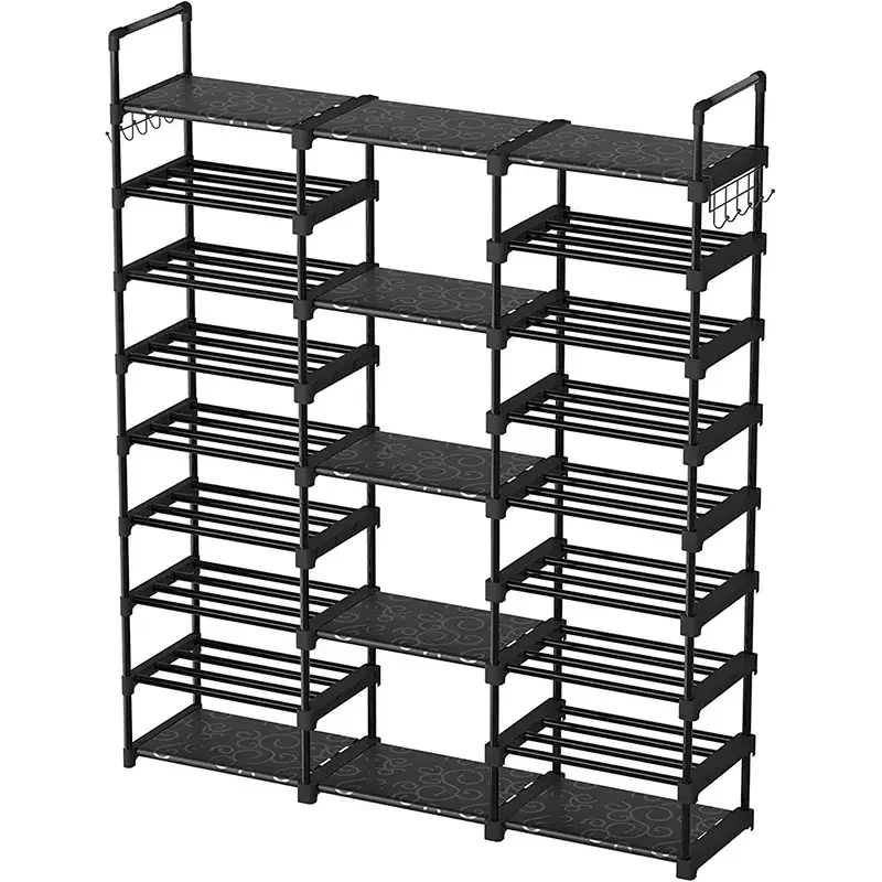 Factory Price Adjustable Metal Shoe Rack Easy install Storage Organizer for Home Living Room Bedroom