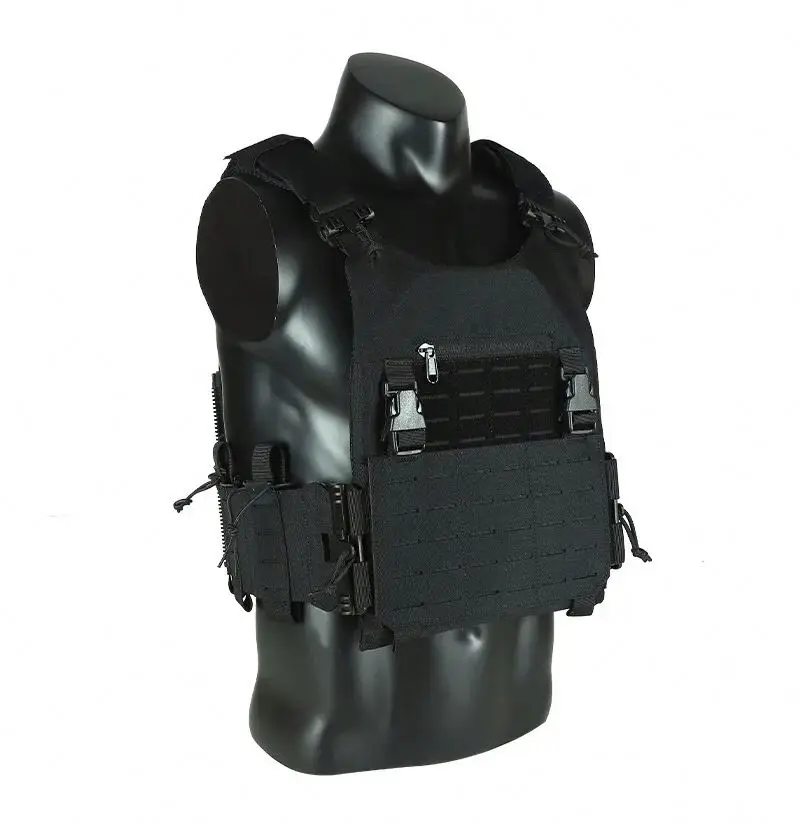 VEKEDA Nylon Multicam Tactic Equip Laser Cut Molle Vest Durable Adjustable Plate Carrier Tactical Vest