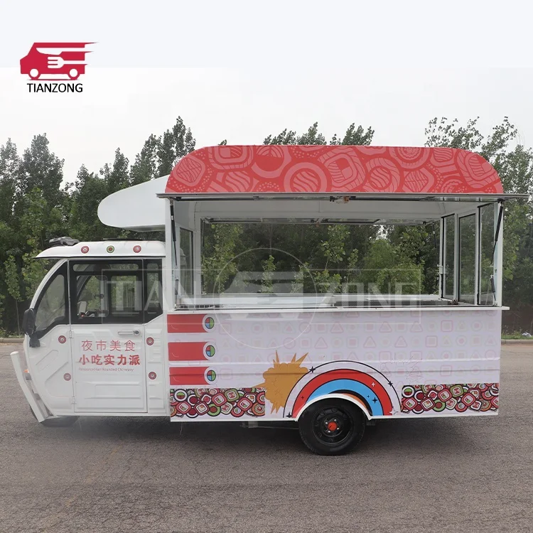 TIANZONG R9 уличный грузовик тук закуски мороженое прицеп piaggio ape Электрический трицикл корзина для продуктов