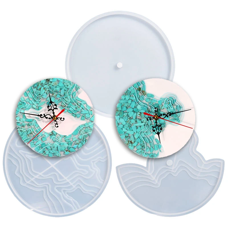 OEM toys mold silicone rubber Clock Silicone Resin Mould Casting Numerals Arabic Numerals Clock Silicone Mould