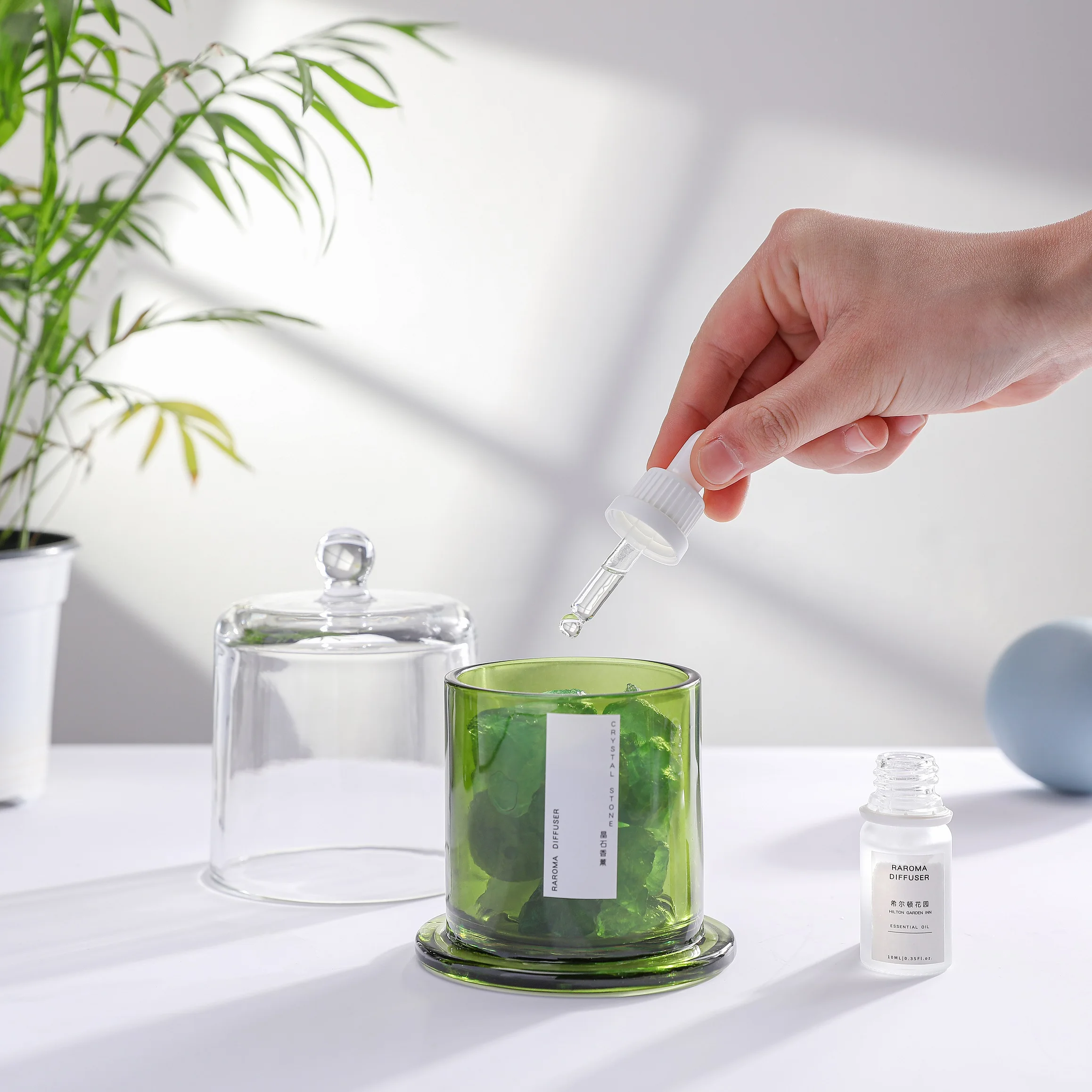 Wholesale crystal salt stone essential oil aroma diffuser in stock crystal diffuser