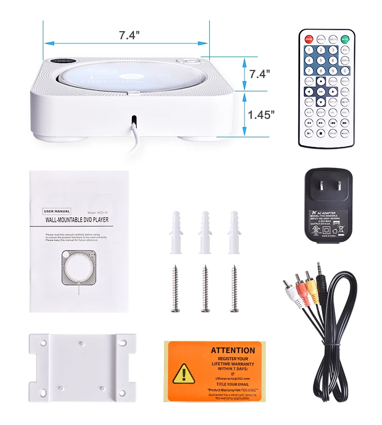 
2021 Walkman CD player Multifunction Black Music CD player MP3 Speaker FM Radio BT Output USB Connection Portable CD Player 