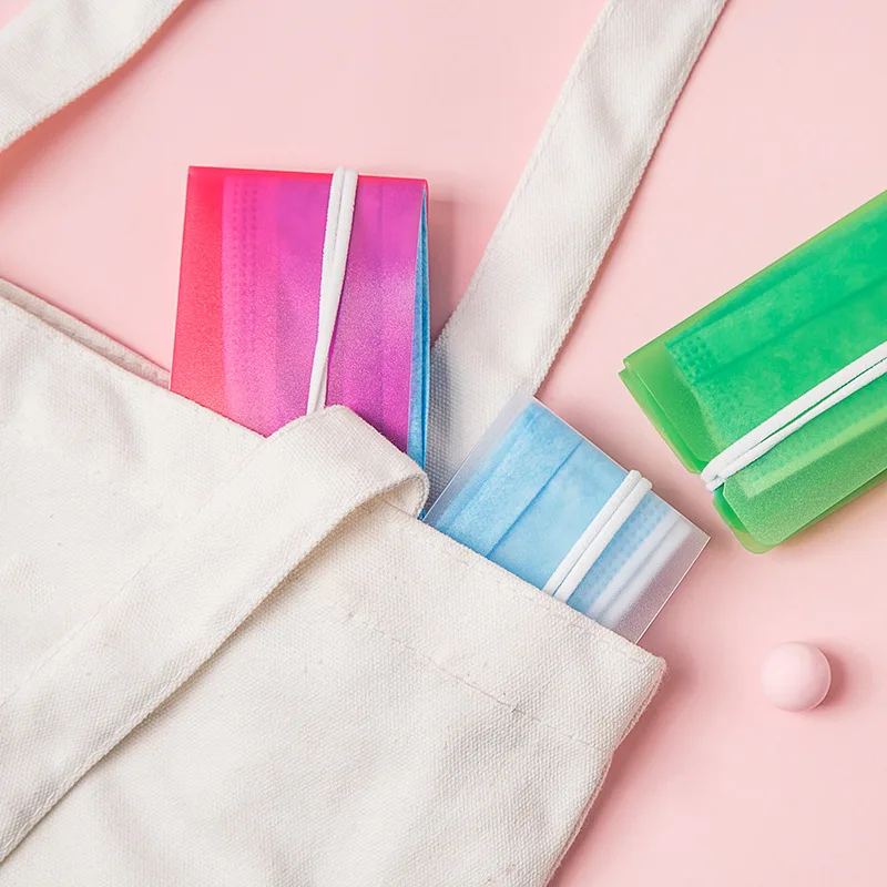 Plastic Holder Transparent Storage Boxes & Bins Foldable Facemask Storage Clip Face Mask Holder Clear 7 - 15 Days Opp Bag Modern