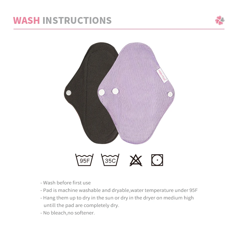 Moramonal Lower Price Random Color Menstrual Sanitary Napkin S M L Size Washable Menstrual pads for Women