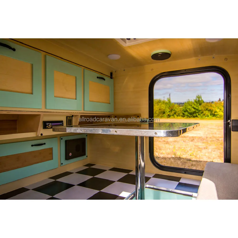 4x4 Mini Small Car Camping Trailer Aluminium caravan Cheap off Road Teardrop Travel Camper Trailer