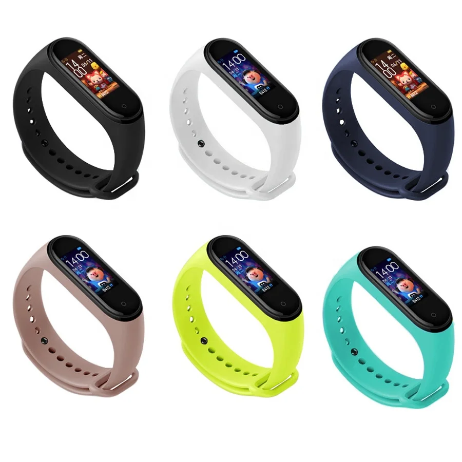 Watch Band Strap For Xiaomi 6 7, Sport Rubber TPU Smart Watch Bracelet Mi Band 3 4 5 Strap