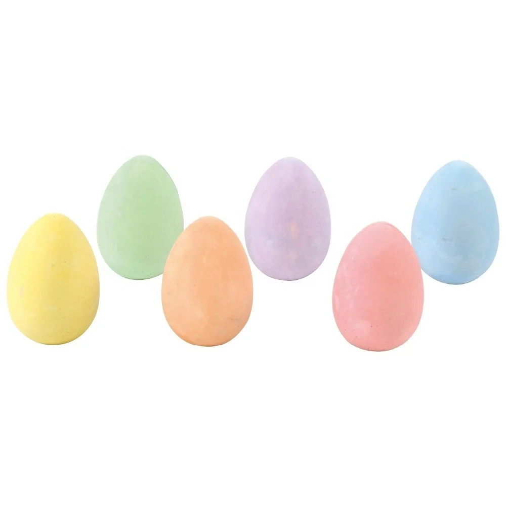 6 colours Funny Easter Egg Sidewalk Chalk With Egg Cartons