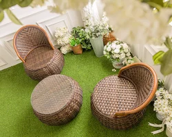 All weather 3 seaters garden rattan furniture cane wicker outdoor rattan sofa sets for patio backyard