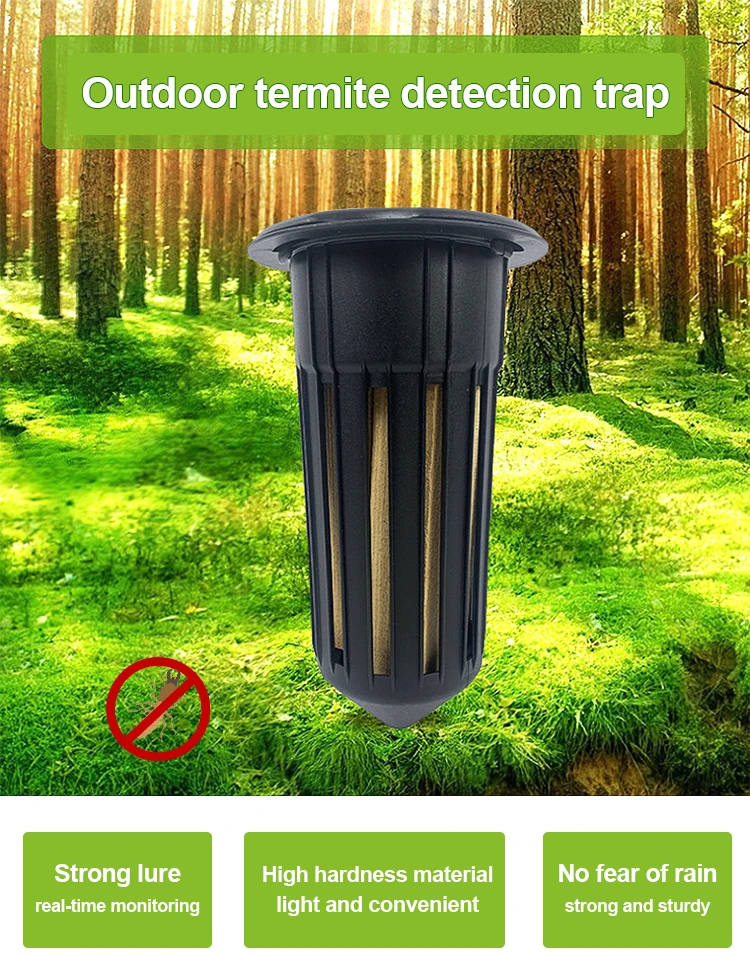 High quality fast shipping customized termite pest control products wood block box trap termite bait box station for outdoor