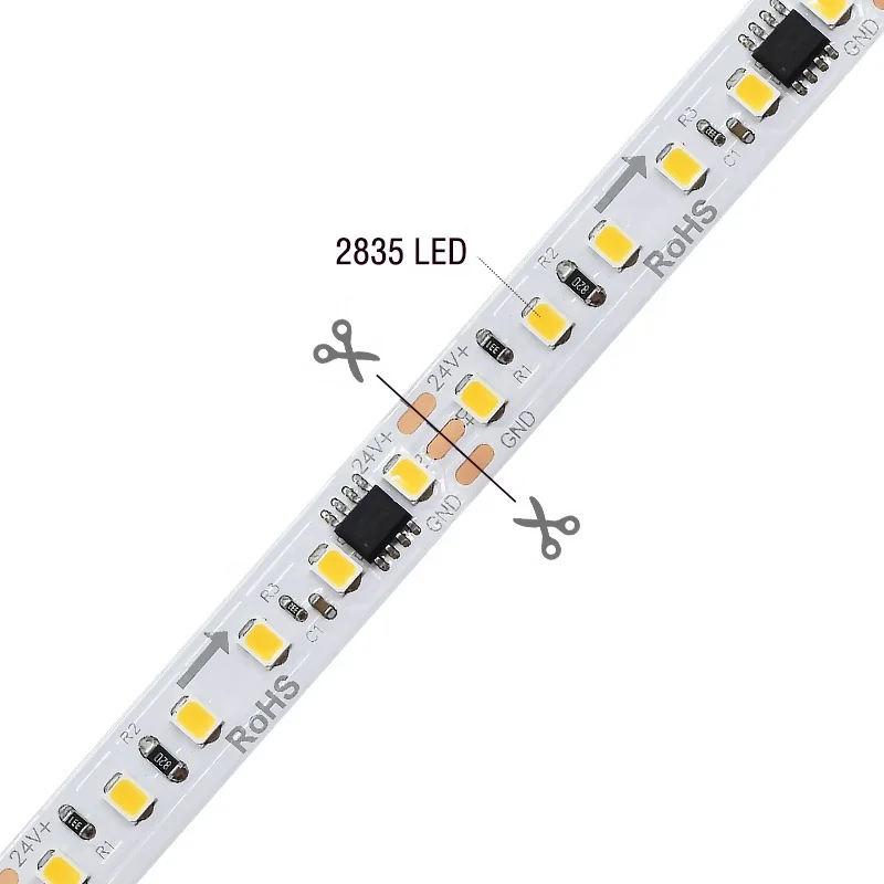 SMD2835 White single color digital led strip 50mm 6leds pixel smart led strip light