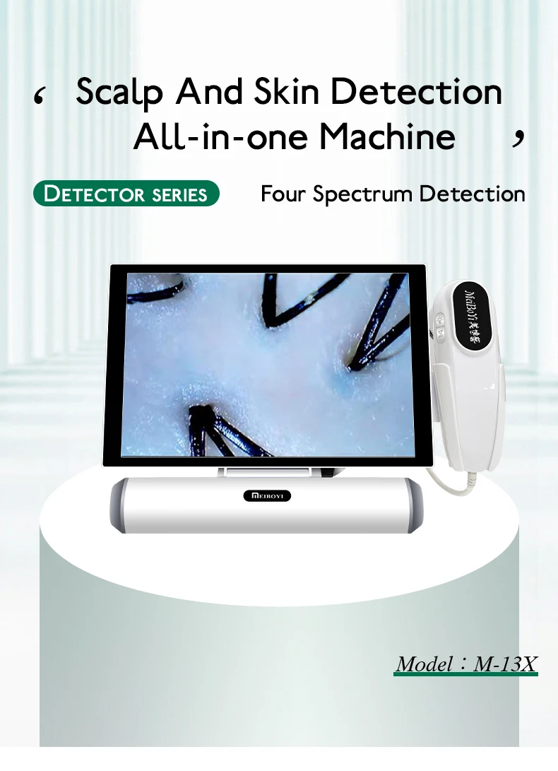 Meiboyi Portable four-spectrum High-definition touch screen Hair Machine scalp Camera Skin Analysis Detector Beauty Salons