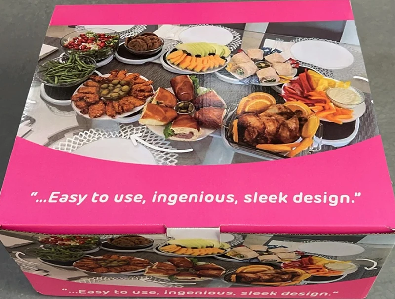 household portable table train tableware rotating dining turntable trays for serving food